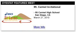 32nd Annual ASICS Mt Carmel Invitational 